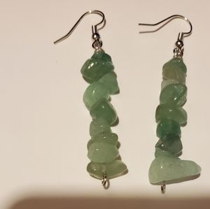 Green Aventurine Chip Earrings.